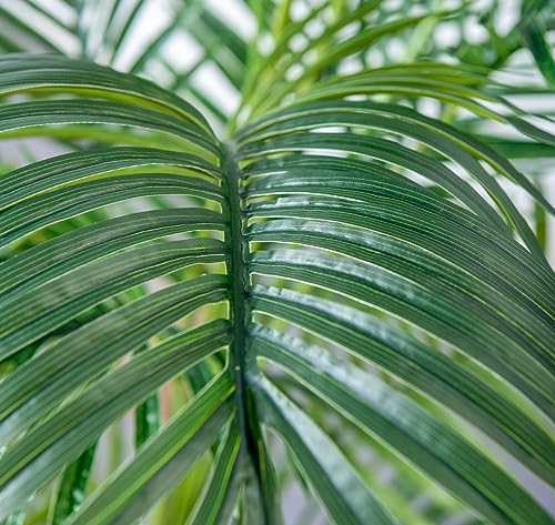 HAIHONG 6FT Artificial Areca Palm Tree Fake Indoor Exterior Decor with Adjustable Branches - 1 Pack