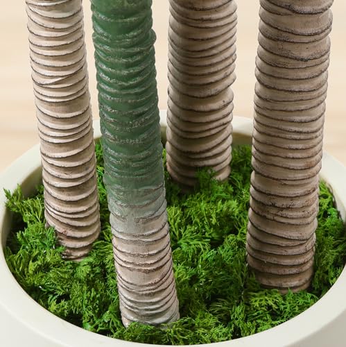 OAKRED 6ft Artificial Dracaena Tree with White Planter – Realistic Faux Indoor Plant for Home & Office Decor
