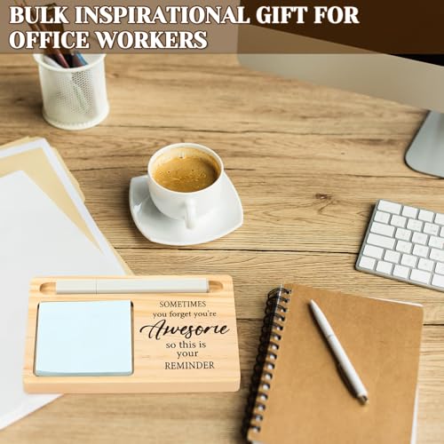 20 Pcs Employee Appreciation Gifts Sticky Note Holder - Inspirational Desk Organizer (Awesome)