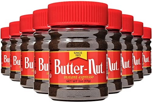 Butter-Nut Instant Dark Roast Espresso Coffee 2oz Pack of 12 - Rich & Smooth