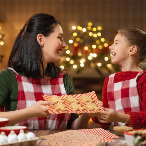 Maitys 100 Sheets Christmas Wax Paper for Food Candy Cane Wrapping - Classic