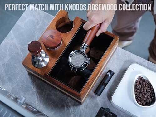 54mm Bottomless Portafilter with Rosewood Handle for Breville Espresso Machines - Knodos