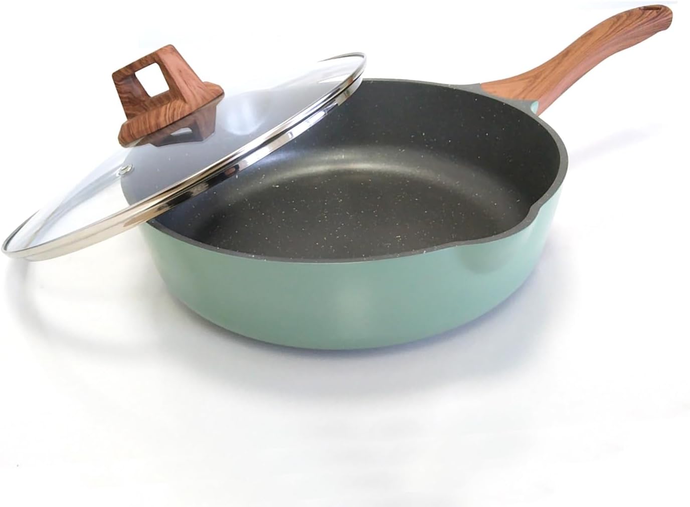 Skiennix Nonstick Frying Pan Skillet - Induction Compatible Omelette Pan, 10-Inch, Emerald Green