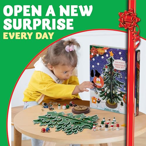 Joyin 24‑Day Christmas Advent Calendar with 24 Tree Ornaments for Kids & Classroom