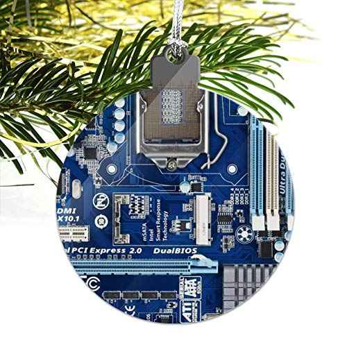 GRAPHICS & MORE Blue Computer Motherboard Processor CPU Acrylic Christmas Tree Holiday Ornament
