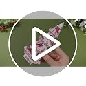 3-Piece Red Toile de Jouy Wood Christmas Trees Set