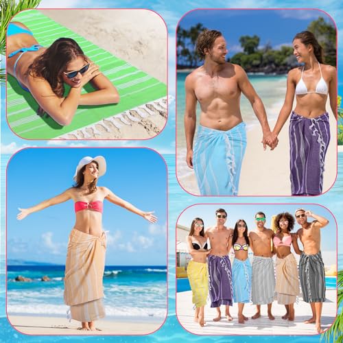 SmoothNovelty 24 Pcs Turkish Beach Towel 30 x 60 Inch Extra Large