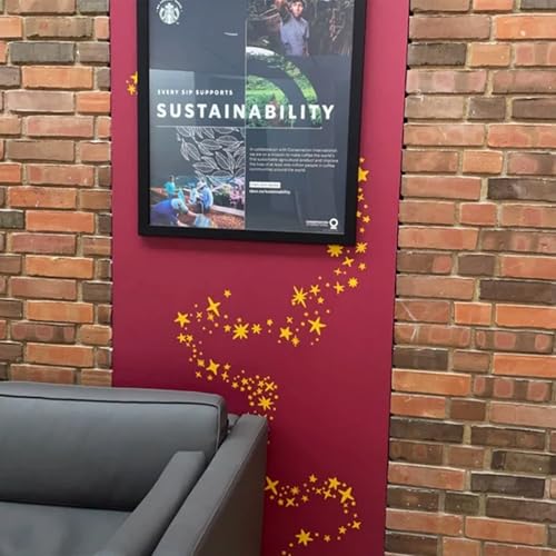 Golden Stars Stickers, 167 Pack Celestial Decals for Christmas & Holiday Decor, Sparkles Wall Art for Party & Birthday Decor, Vinyl Decals for Kids