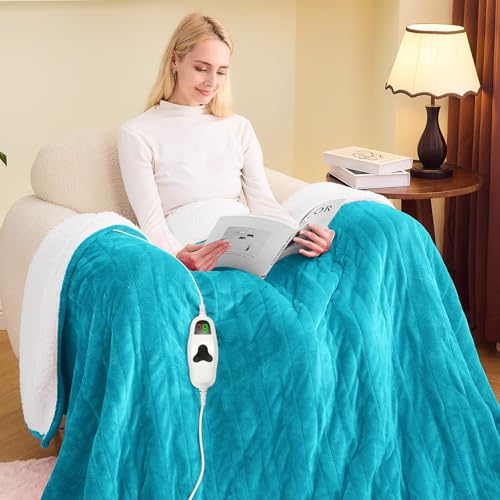 Heated Blanket Electric Full 72"X84", Heating with 10 Heat Levels