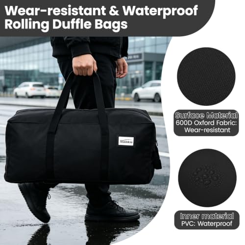Extra Large 118L Moving Bag with Wheels - 2 Pack, Black-02