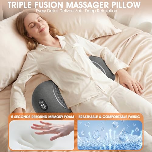 WaveHaven 3-in-1 Electric Lumbar Support Pillow with Heat & Massager (Plug-in)