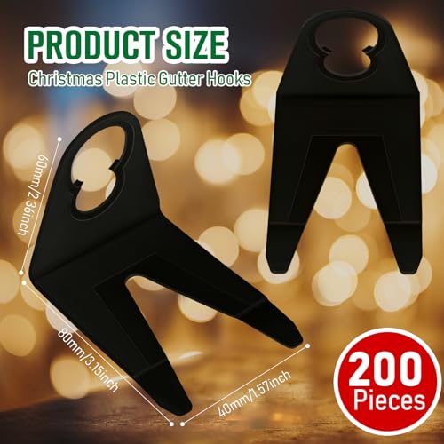 Mudder 200Pcs White Christmas Light Clips for C7/C9 – Includes Black Variant 200