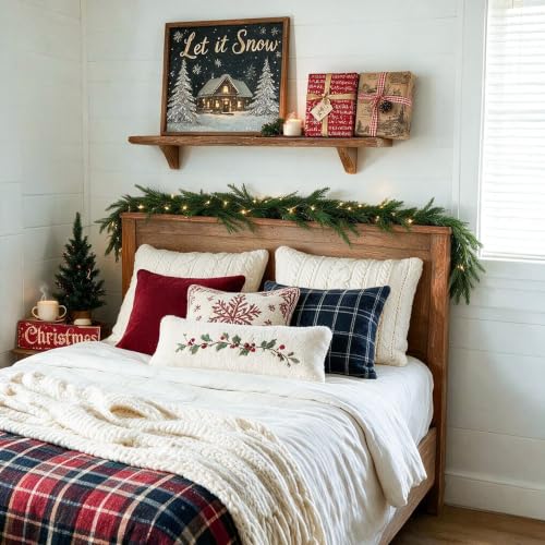 9FT Artificial Christmas Garland for Mantel, Stairs & Entryways