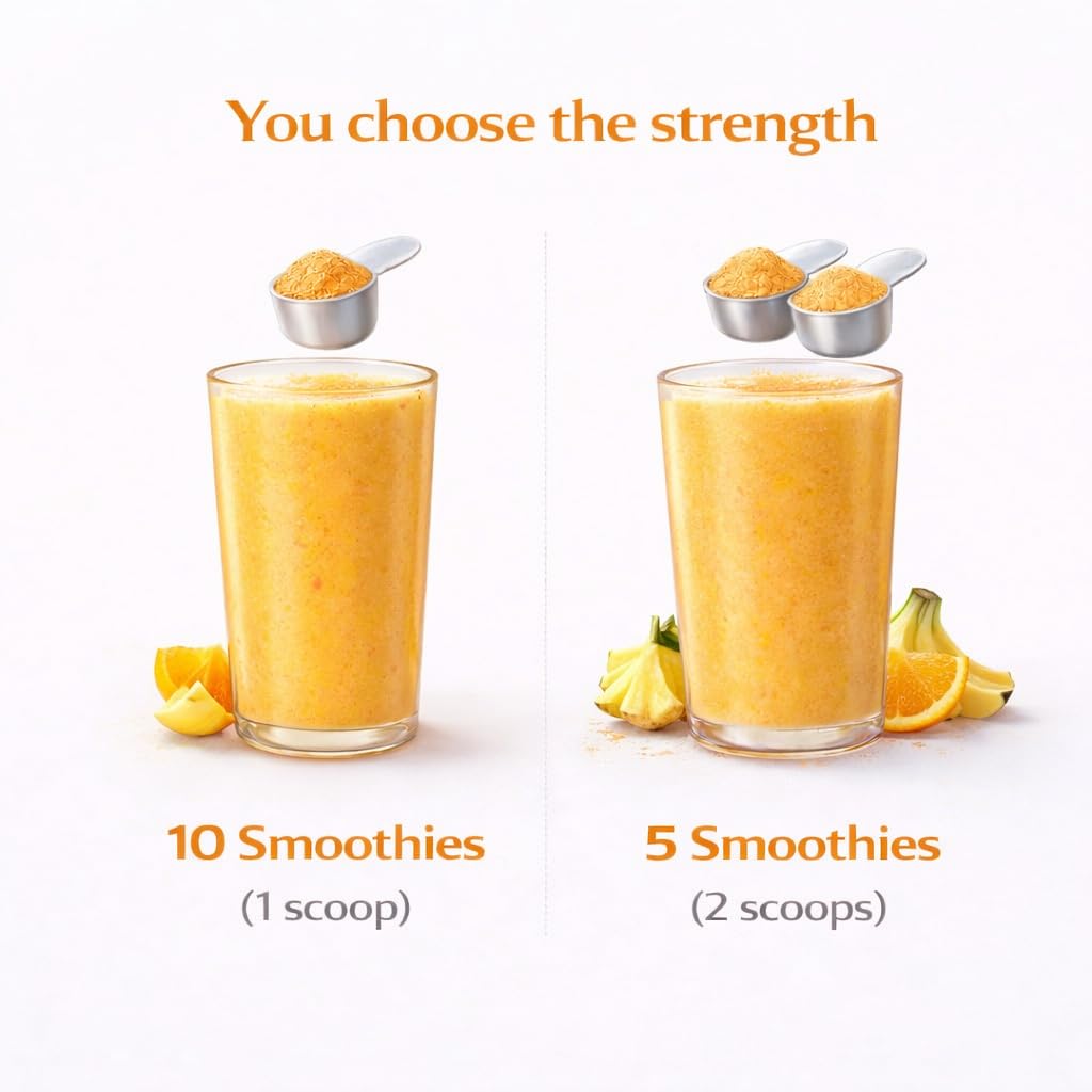 Tropical Smoothie Powder - Freeze-Dried Tropical Fruit Blend, No Added Sugar, Vegan, 10 Servings