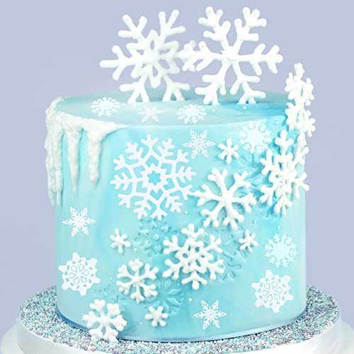 Christmas Snowflake Silicone Mold 5-Piece Set for Cake Decoration & Crafts