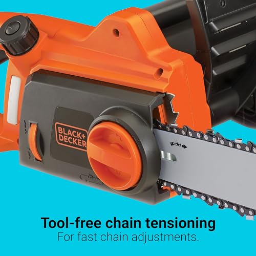 BLACK+DECKER 12 Amp 16-Inch Electric Chainsaw with Tool-Free Tensioning - Corded