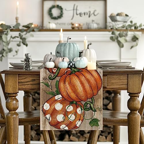 Artoid Mode 210 GSM Fall Table Runner 13x108 Inch Home Decor for Dining & Party