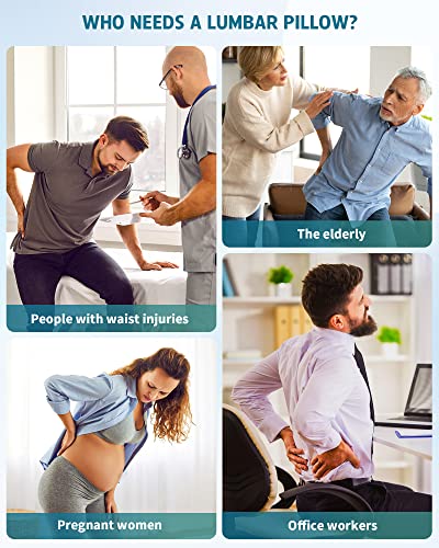 Inflatable Lumbar Support Pillow for Office Car Travel Back Pain Relief