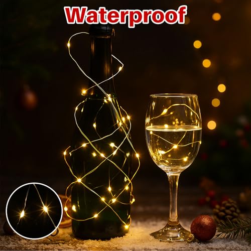 Macarrie 12 Pcs USB Fairy Lights 16 ft Warm White - 50 LED, USB Powered, Decor Gift