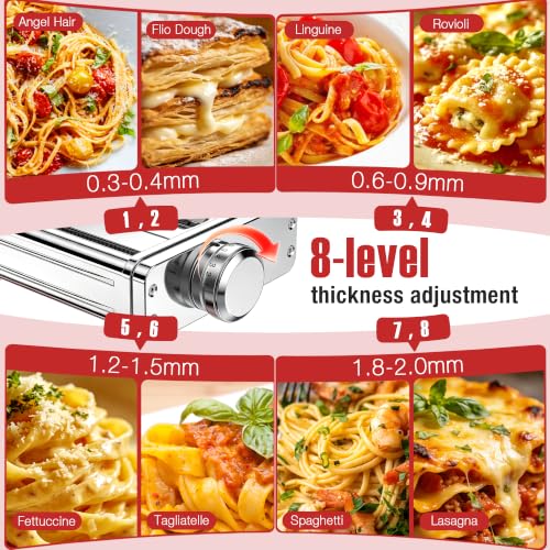 3-in-1 Stainless Steel Pasta Maker Attachment for KitchenAid Stand Mixer