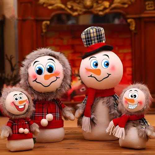 36pcs Snowman Face Stickers for Crafts Christmas Ornaments, Vinyl Rub on Transfers UV Decals, Cute Snowman Face Stickers for Xmas Winter Holiday Window Glass Cups Balls Jars Home Decorations