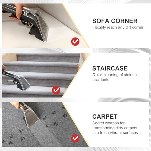 Pumpoasis Hard Bristle Carpet & Upholstery Extractor Kit with 10FT Hose & 25FT Water Line – Includes Shell (Variation of This Listing)