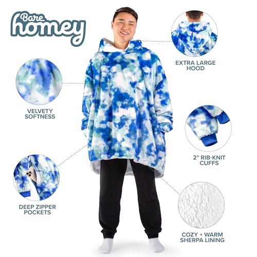 Bare Home Wearable Blanket Hoodie, 28