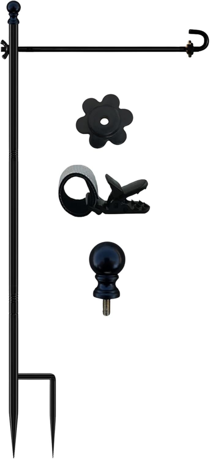 LCCBRO Garden Flag Holder Stand - Heavy Duty 12 x 18 Small Flag Holder for Yard & Garden