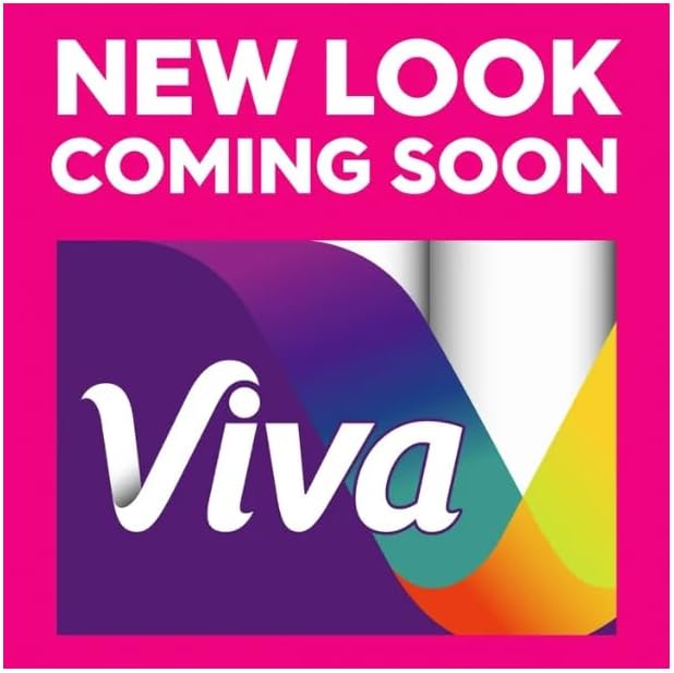 Viva Kitchen Paper Towels - Soft & Strong Absorbent Cloth-Like Texture | 6 Count, 12 Single Rolls