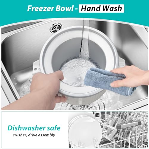 GuanQiao Ice Cream Maker Attachment for KitchenAid Stand Mixer ICM-KA-White