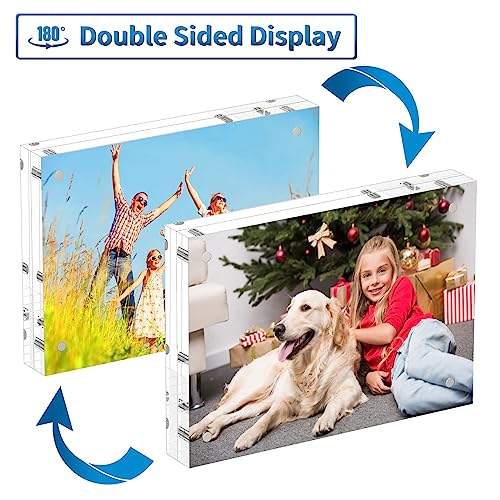 8x10 Acrylic Picture Frame - 3 Pack Clear Photo Frames, 20% Thicker