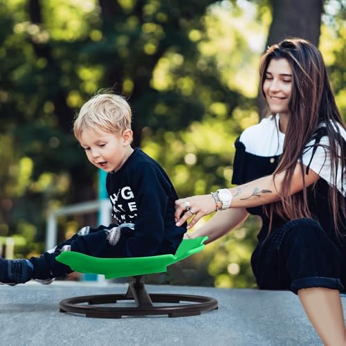 HAPPYMATY Deep Green Sensory Spin Chair for Autistic Kids, Sit & Spin Toy, Aa Dark Green