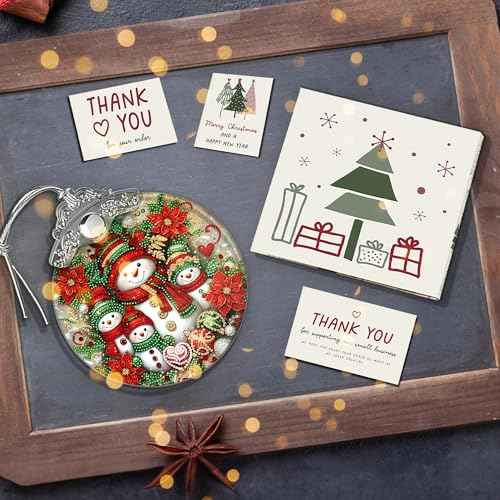 Stained Glass Effection Snowman Ornament, Christmas Sun Catchers, Family Xmas Ornaments, 2025 Christmas Ornament, Christian Gift for Women, White Elephant Gifts for Adults, Gifts for Coworkers