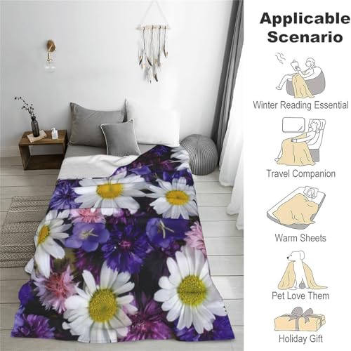 UNDAHIS Husky Dog Blanket 60x50 Inch Cozy Warm Fuzzy Flannel Throw Gift for Pets & Home