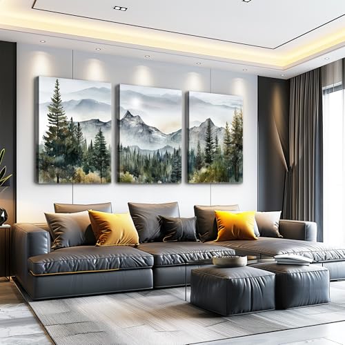 MHARTK66 3-Piece 20x28in Forest Landscape Canvas Wall Art for Living Room & Bedroom