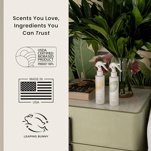 Plant-Based Air Freshener Spray Set - 3 Scents: Golden Grove, Woodland Sage & Blondewood, 5 oz Each