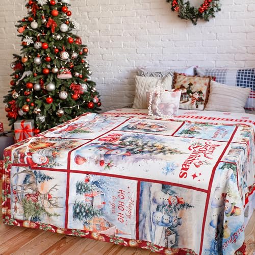 Throw Blanket for Women Girl, 60"x50" Happy New Year Gift Merry Christmas Blanket Gift Lightweight Flannel Warm Cozy for Sofa Beddings Friends