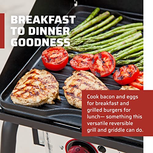 Camp Chef Cast Iron Reversible Griddle 16x14 Inch - Non-Stick, Ribbed & Flat Sides