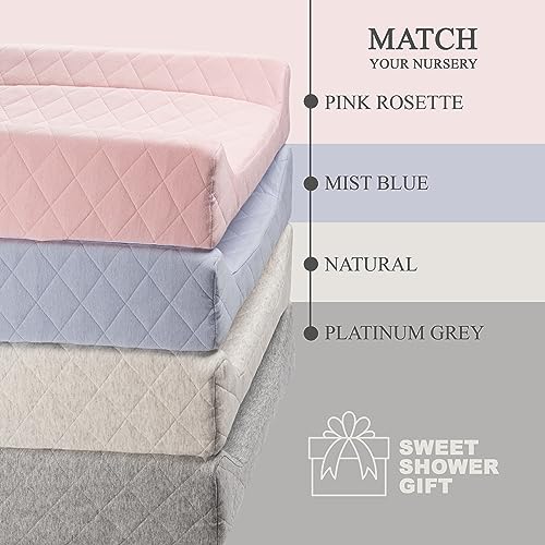 Natural Organic Cotton Baby Changing Pad Cover with Waterproof Foam Mattress - Modera