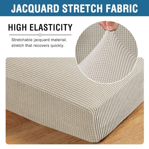 H.VERSAILTEX Super Stretch 3-Piece Sofa Cushion Cover Set Island Fossi