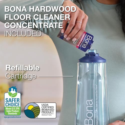 Bona Premium Spray Mop for Hardwood Floors with Wood Floor Cleaner & Microfiber Pad - Variation: Premium Spray Mop: Concentrate Packet