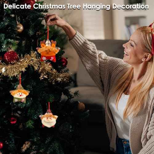 Christmas Decorations Christmas Hanging Ornaments 3Pcs Cute Hanging Pendants for Xmas Tree Decor Snowman Santas Deer Dolls