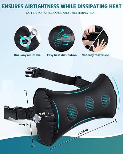 Inflatable Lumbar Support Pillow for Office Car Travel Back Pain Relief