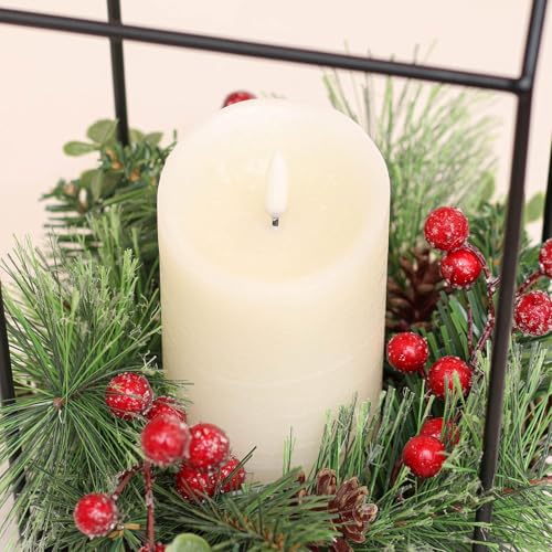 AngelLoong Ivory Flameless Candles with Remote, Flickering Battery Pillar Set