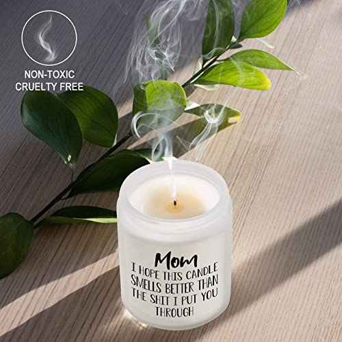 Funny Mom Candle – Lavender Scent Gift from Daughter or Son, 7 oz Soy Wax Jar