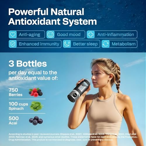 ENERGILZ Silver Hydrogen Water Bottle 16.2oz | Hydrogen Generator 6000 PPB