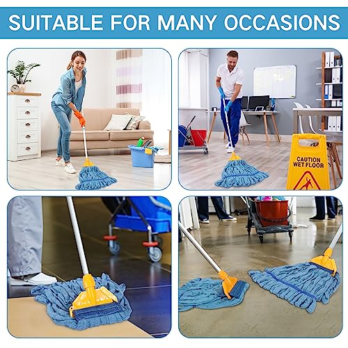 Microfiber Mop Head Refill 10 Pack - Blue 18 oz Commercial Floor Cleaning