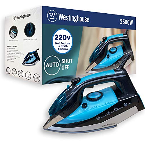 220V 2500W Travel Steam Iron with Auto Shut Off & Dual Zone Steam