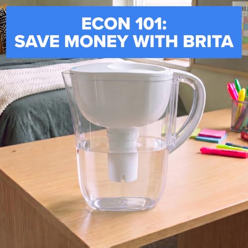 Brita Large 10-Cup Water Filter Pitcher with BritaPlus Filter - Stone Blue