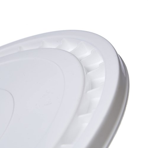 Hudson Exchange 7 Gallon (2 Pack) Large Bucket Pail Container with Easy Peel Lid, Food Grade BPA Free HDPE, White